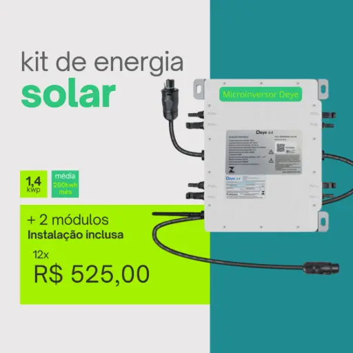 Kit energia solar 1,4 kwp